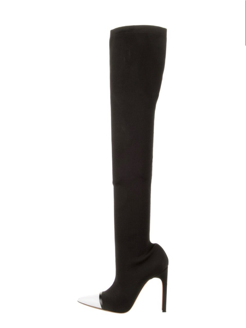 Givenchy Women's Over-the-Knee Stiletto Boots - Black and White